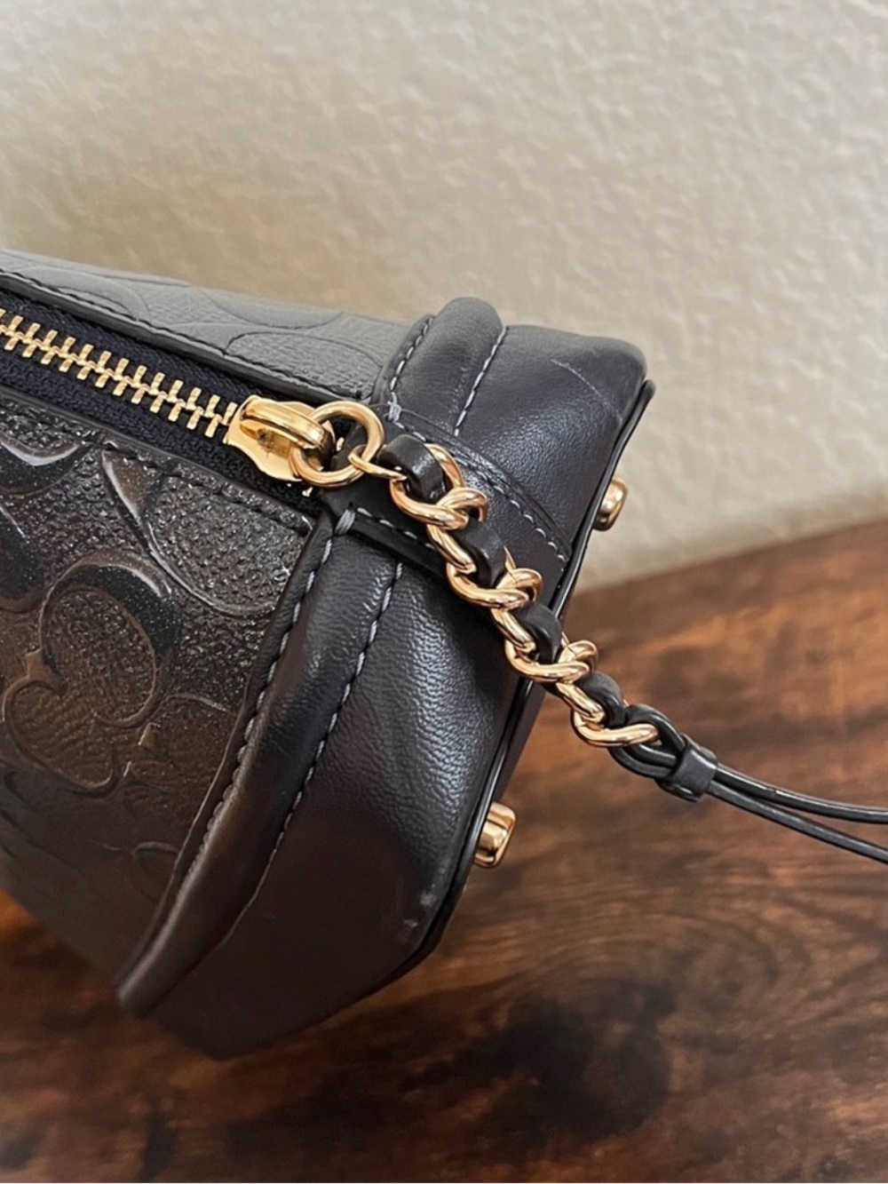 COACH SET Mini Sierra Satchel
Handbag Debossed Patent
Leather, Charcoal - Picture 4 of 5